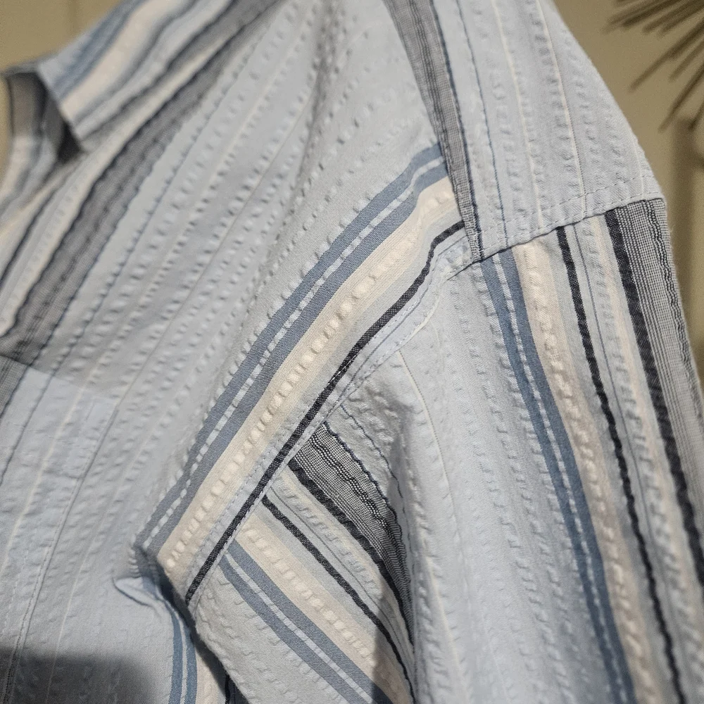 PATAGONIA Men’s Short Sleeve Puckerware Shirt Blue Multi– Size XL - Picture 12 of 15